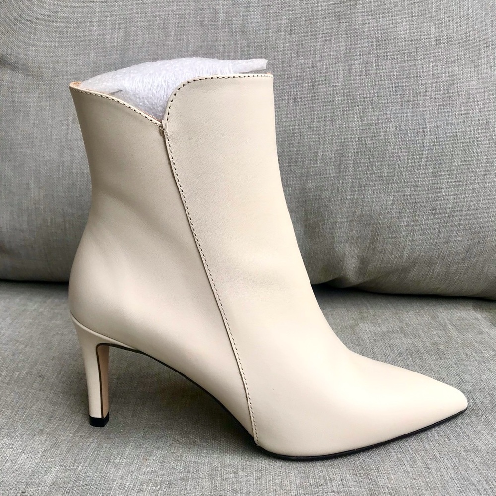 Elegant Cream Ankle Boots